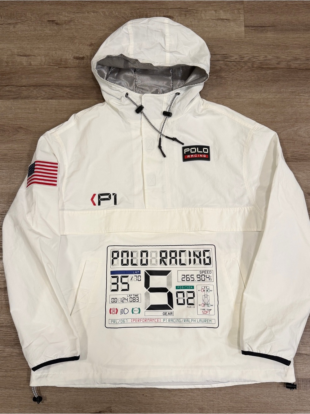 Polo Ralph Lauren Water Repellant Racing Jacket Medium Anorak Windbreaker P1